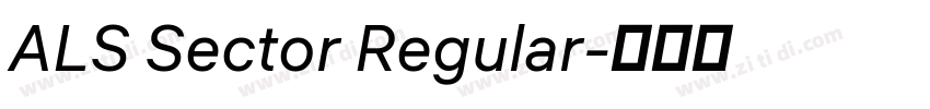 ALS Sector Regular字体转换